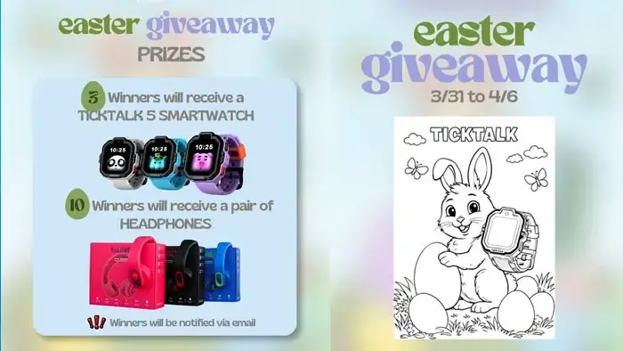 TickTalk Kids GPS Smartwatch Easter Giveaway